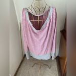 Victoria's Secret Victoria’s Secret Sport hot pink grey striped sweatshirt size medium 78% cotton Photo 9