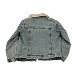 Banana Republic Sherpa-Lined Denim Jacket with Removable Fur Collar Size XS EUC Photo 1