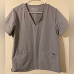 FIGS EUC Women's Casma Three-Pocket Scrub Top Slate Gray Size Medium Photo 0