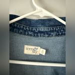Terra & Sky  Denim Flannel Shacket Jean Jacket Hippie Boho Oversized Size 0X 14W Photo 4