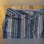 Fashion On Earth  Button Up Stripped Mini Skirt Juniors Size LG NWT Photo 1