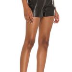 BLANK NYC Limited Edition  Record Breaker Black High Rise Faux Leather Shorts Photo 2