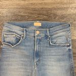 MOTHER Denim MOTHER Light Blue Flare Jeans The Insider Crop Strep Fray Photo 2