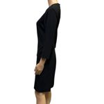 Alberto Makali Black Faux Leather Trim Zipper 3 Quarter Sleeve Dress Womens 6 Photo 6