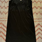 Women's Black V Neck Spaghetti Strap Slip Dress Midi Length, Size 9/10 Photo 0