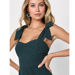 Lulus NWOT  Sophisticated Charisma Dark Teal Tie-Strap A-Line Midi Dress Size S Photo 2