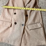 ZARA Women's Tan Double-Breasted Vest medium Photo 3