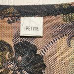 Vintage Floral Tapestry Vest Buttonless Waistcoat Sleeveless Petite Black Size undefined Photo 2