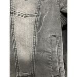 Ivy and Main Women’s  Distressed Stretchy Black Denim Cropped Jacket Size Medium Photo 4