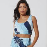 New Electric & Rose Blue Tie Dye Linda Sleeveless Lightweight Crop Top Size L Photo 1