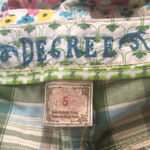 Degree Womens Mid waist Plaid Flat Front Blue Green‎ Bermuda Shorts Size 5 Photo 2