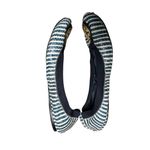 Tory Burch Caroline 2 Snake-Print leather Ballet Flat Navy/Ivory striped 8.5 Photo 10