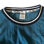 PINK - Victoria's Secret VS PINK Varsity Crew Teal Marled Jersey Long Sleeve Shirt | Size Medium Photo 4