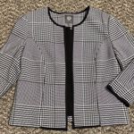 Vince Camuto  Black and White Houndstooth Blazer Photo 0