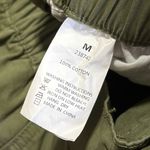 Flamingo  size medium hunter green elastic waist wide leg cargo pants pockets NWT Photo 5