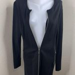 Ritva Falla Full Zip Pockets Black Long Sweater Coat Wool Blend Women’s Sz M Photo 2