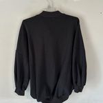 Nap Loungewear Drawstring Hem Oversized Cotton Sweatshirt NEW Black Small Photo 4