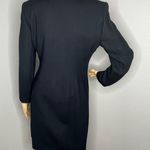 Hugo Buscati Vintage Milano Lapel Coat Dress Black Size 4 Photo 7