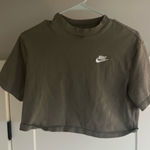 Nike  Dark Green Cropped Tee Photo 0