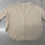 Urban Outfitters Out from Under UO Jojo Waffle Knit V-Neck Button Thermal Oversized Top XS Beige Photo 3