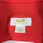 Anthropologie  Maeve Open-Back Satin Wrap Midi Dress Orange Small Photo 5