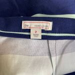 Gap Nautical Mini Skirt Womens 2 Blue Green Cotton Stripe Zip Back Pocket Photo 6