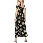 Old Navy The Occasion Off-Shoulder Ruffle Chiffon Maxi Dress  Black Floral Size 8 Photo 1