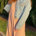 Boutique Intersection Beige/White Striped Short Sleeve T-Shirt Dress Size Small Photo 1