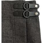 prAna  Quincy Skirt Grey Coal Wool Wrap Buckle Closure Plaid Lining Size S New Photo 1