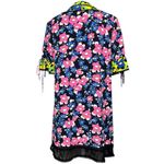 Top Shop Women’s Colorful Floral Dress Short Sleeved Size 6 Blue Pink Lace trim Photo 2