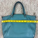 Coach Prairie Teal Shoulder Bag with Leather Crossbody Strap Photo 8