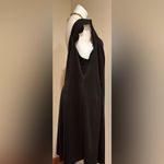 Monteau Black V Neck A Line Dress Pull Over Sleeveless Scalloped Straps Sz 3X Photo 1