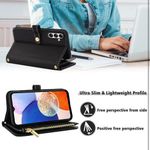 Samsung Galaxy A14 M14 5G Wallet Case Floral Wristlet Black Card Holder FC5 Photo 2