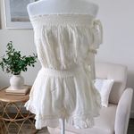 Free People NWOT Feelin' Fancy Convertible Romper Ivory XS Photo 5