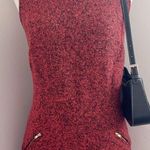 Loft  Sleeveless Orange Black Tweed Pocketed Dinner Dress Photo 0