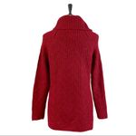 Westport Dressbarn Red Cowl Neck Sweater Women's Cable Knit Medium Photo 3