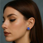 Colorful Faux Plug Earrings – Blue Pink Purple Swirl Illusion Studs 16g 10mm Photo 0