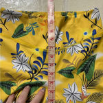 Zyia  Yellow Floral Light N Tight Hi Rise Mesh Leggings Pants Size Small 6-8 Photo 3