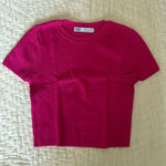 ZARA  Pink Short Sleeve Crop Top Photo 0