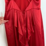 ZAC Zac Posen Noel Strappy Ruffled Gown Maxi Womens Crimson Red Size 6 Photo 8