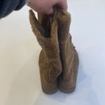 Rocket Dog Tan Lace Up Mid Calf Tan Boots Synthetic Faux Fur Sz 8 Winter Casual Photo 4