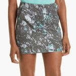 ATM Melillo Abstract Print Ripstop Cotton Skirt Grey Purple Turquoise Camo Sz 6 Blue Photo 2