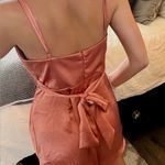 American Threads Rose Copper Silk Romper/Mini Dress In Size Medium Photo 2