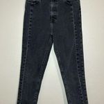 Urban Outfitters BDG black raw hem straight high rise girlfriend jeans size 26 Photo 2