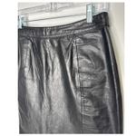 80’s GIII Black Leather Pencil Skirt w/ Snap Slit Closing Back medium Photo 4