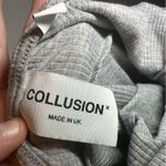 Collusion Grey Ribbed Knit High Neck Long Sleeve Aline Dress size US 4 Photo 1