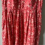 Laura Ashley Vintage 90s Red floral cottagecore dress Size 4 Pockets Prairie Photo 3