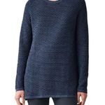 COS Waffle Stitch Cotton Jumper Dot Textured Knit Sweater Blue Size Small Photo 0