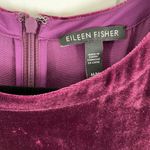 Eileen Fisher  Raisin Velvet 3/4 sleeve Tunic Top size Medium Photo 3