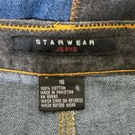 Starwear Mini Skirt Womens 16 Colorblock Patchwork Denim 100% Cotton Y2K 90s Blue Photo 4